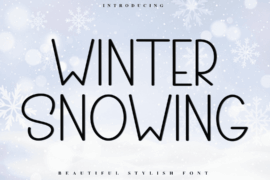 Winter Snowing Font
