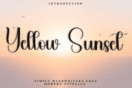 Yellow Sunset Font