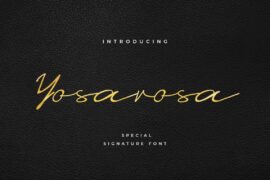 Yosarosa Cursive Tattoo Font