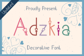 Adzkia 20 Font