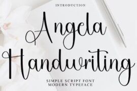 Angela Handwriting Font