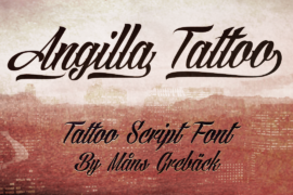 Angilla Tattoo Personal Use Font