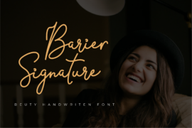 Barier Signature Font