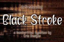 Black Stroke Font