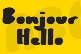 Bonjour Hello Font