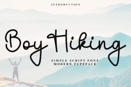 Boy Hiking Font