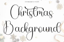 Christmas Background Font