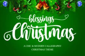Christmas Blessings Font