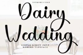 Dairy Wedding Font