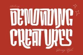DEMANDING CREATURES DEMO Font