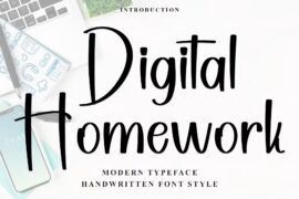 Digital Homework Font