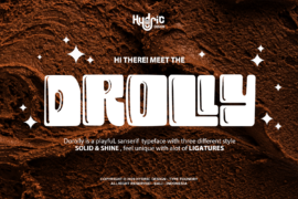 Drolly solid Font