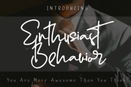 Enthusiast Behavior Font Family