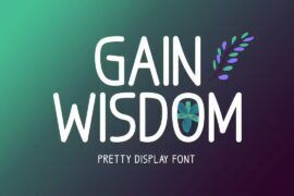 Gain Wisdom Font