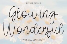 Glowing Wonderful Font