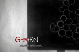 Grey+Red Font