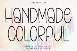 Handmade Colorful Font