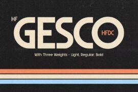 HF Gesco-Free Font