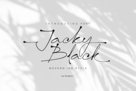 Jacky Black Trial Font