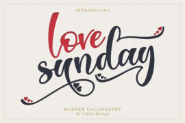 Love Sunday – Personal Use Font