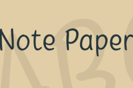 Note Paper Font