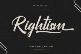 Rightism Demo Font