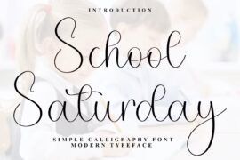 School Saturday Font