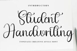 Student Handwriting Font