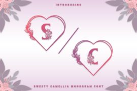 Sweety Camellia Monogram Font