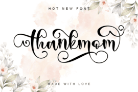 Thankmom – personal use Font