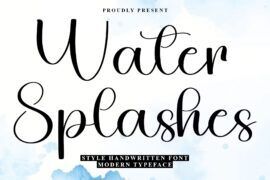Water Splashes Font
