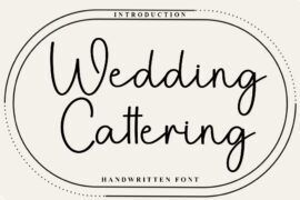 Wedding Cattering Font
