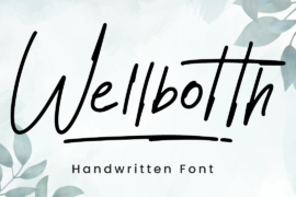 Wellbotth – Personal Use Font